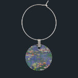 Monet Water Lilies Masterpiece Painting Wine Charm<br><div class="desc">Monet Water Lilies - This classic Monet painting was painted by Claude Monet in 1916. It is part of his famous water lilies collection where he paints in his garden in Giverney,  France. A masterpiece painting.</div>