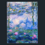 Monet Water Lilies Notebook<br><div class="desc">Monet Water Lilies notebook. Oil painting on canvas from 1916. Monet painted his famous water lily pond obsessively during the final years of his career, drawing inspiration from the light of the sun and its shifting effect on the water and the aquatic flowers and foliage. This painting features a vibrant...</div>