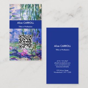 Monet - Water Lilies / Nympheas 1919 - QR Code Business Card