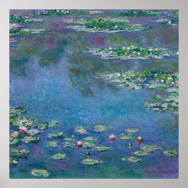 Monet Water Lilies Painting Poster (Front)