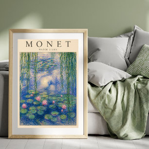 Monet Water Lilies Poster Impressionist Garden