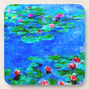 Monet: Water Lilies Red artwork Coaster
