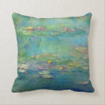 Monet Water Lilies Throw Pillow<br><div class="desc">MONET WATER LILIES  This is a detail from one of Claude Monet's water lilies paintings.</div>