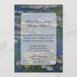 Monet Water Lilies Wedding Invitation