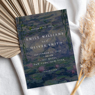 Monet Water Lilies Wedding Invitation