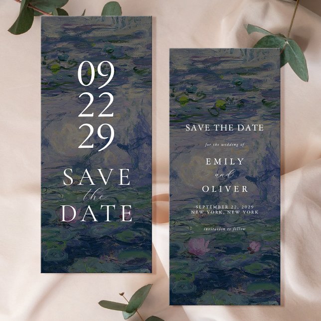 Monet Water Lilies Wedding Save The Date (Creator Uploaded)