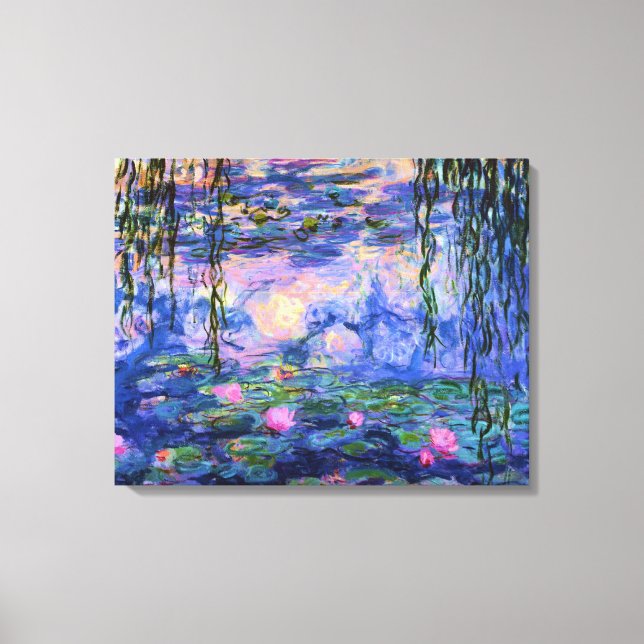 Monet Water Lilies with Pond Reflections Canvas Print (Front)