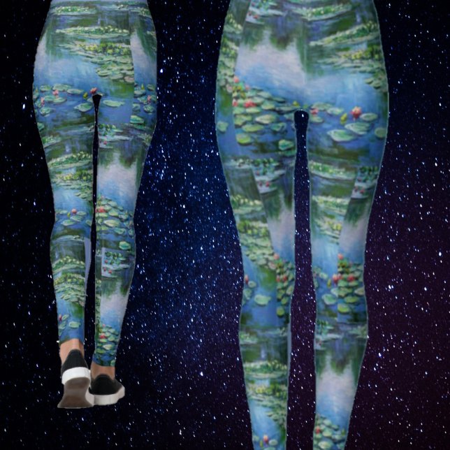 Monet Water Lillies Beautiful Watercolor Leggings (Creator Uploaded)