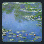 Monet Water Lillies Square Sticker<br><div class="desc">Monet Water Lillies</div>