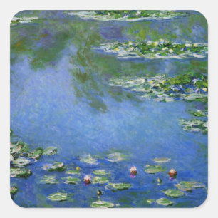 Monet Water Lillies Square Sticker