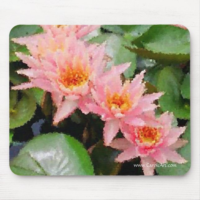 "Monet" Water Lily Cluster Mousepad (Front)