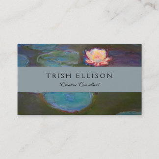 Monet Water Lily Lilies Pond Waterlilies Painting Business Card