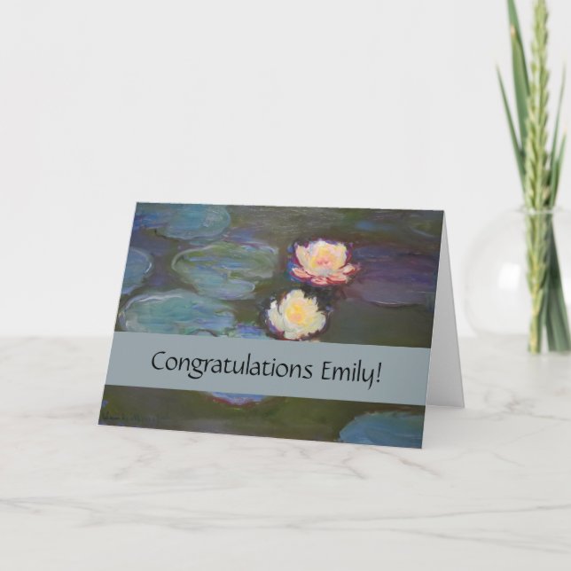 Monet Water Lily Lilies Pond Waterlilies Painting Card (Front)
