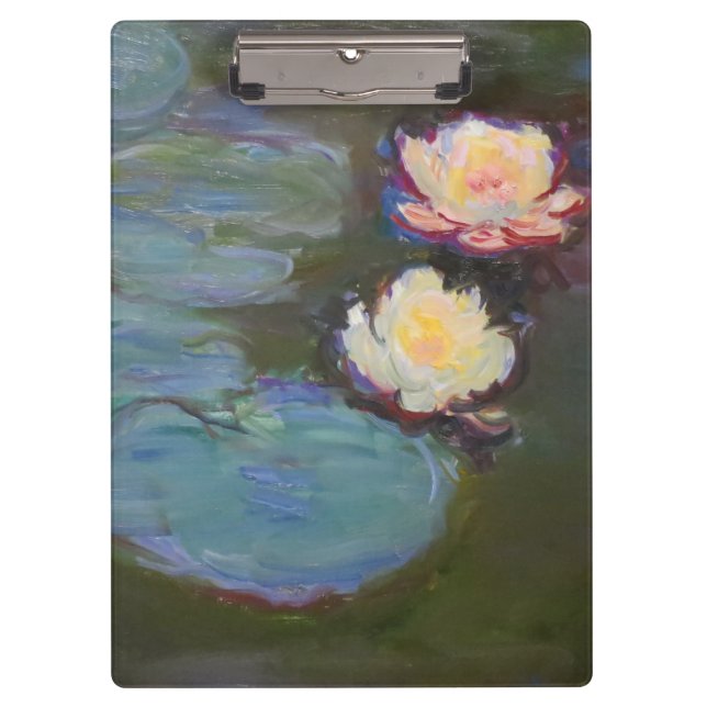 Monet Water Lily Lilies Pond Waterlilies Painting Clipboard (Front)