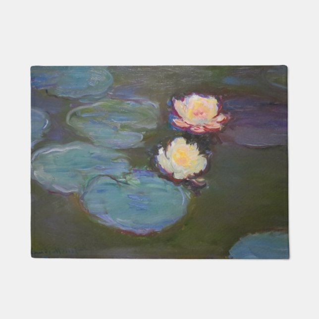 Monet Water Lily Lilies Pond Waterlilies Painting Doormat (Front)
