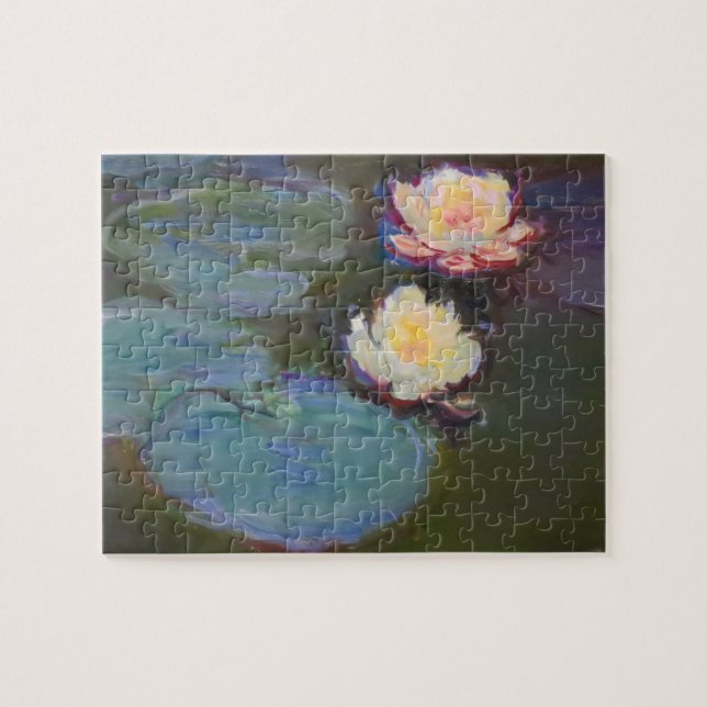 Monet Water Lily Lilies Pond Waterlilies Painting Jigsaw Puzzle (Horizontal)