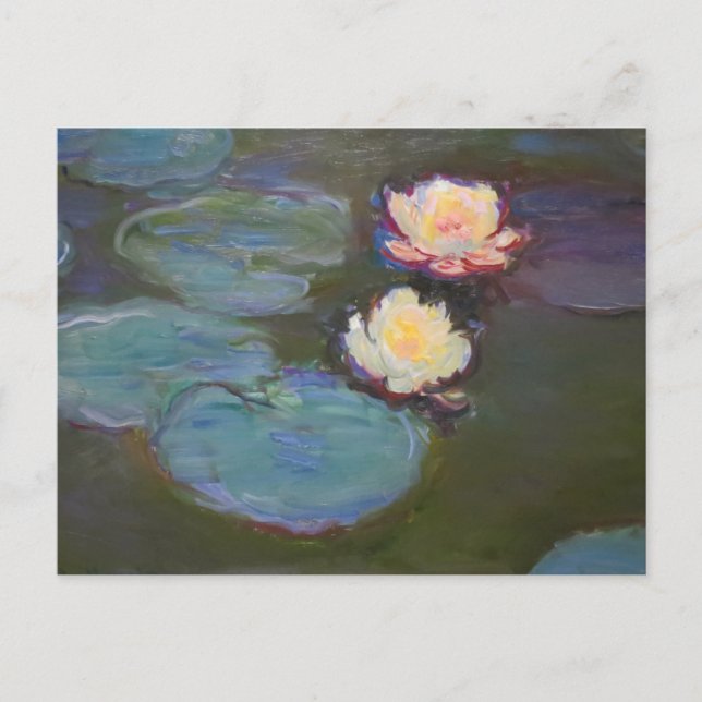 Monet Water Lily Lilies Pond Waterlilies Painting Postcard (Front)