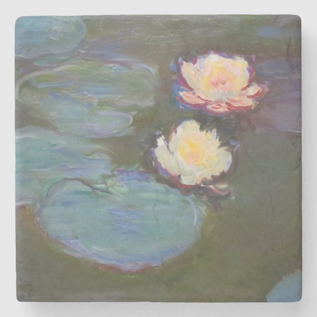 Monet Water Lily Lilies Pond Waterlilies Painting Stone Coaster (Front)