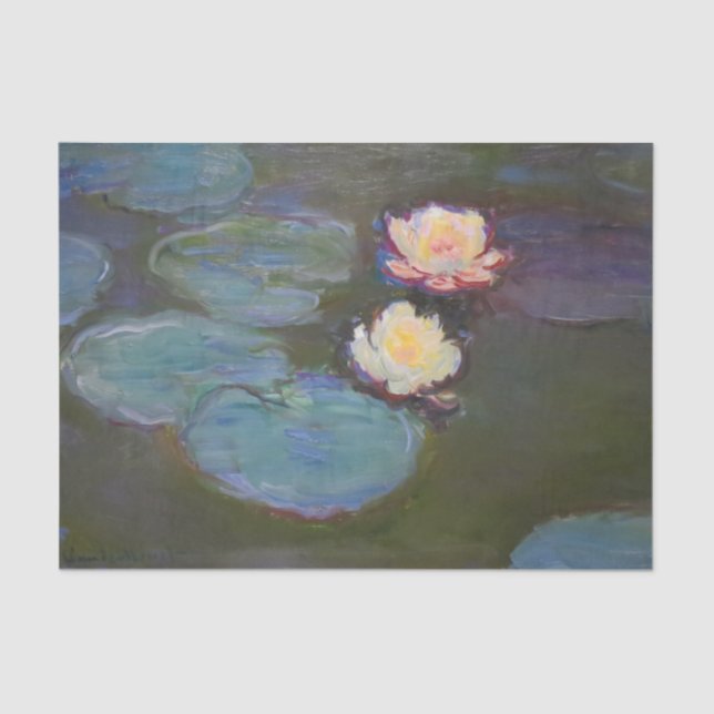 Monet Water Lily Lilies Pond Waterlilies Painting Tissue Paper (Front)