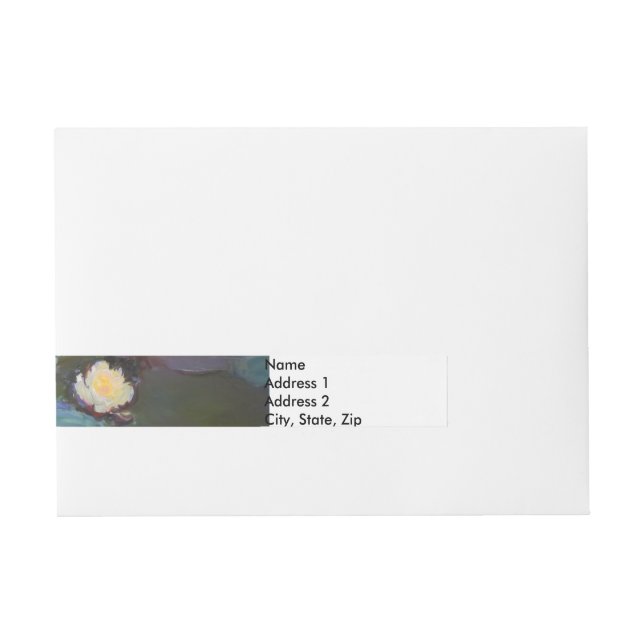 Monet Water Lily Lilies Pond Waterlilies Painting Wraparound Address Label (Front)