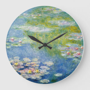 Monet Water Lily numberless Large Clock
