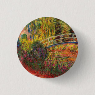 Monet Water Lily Pond and Water Irises 3 Cm Round Badge