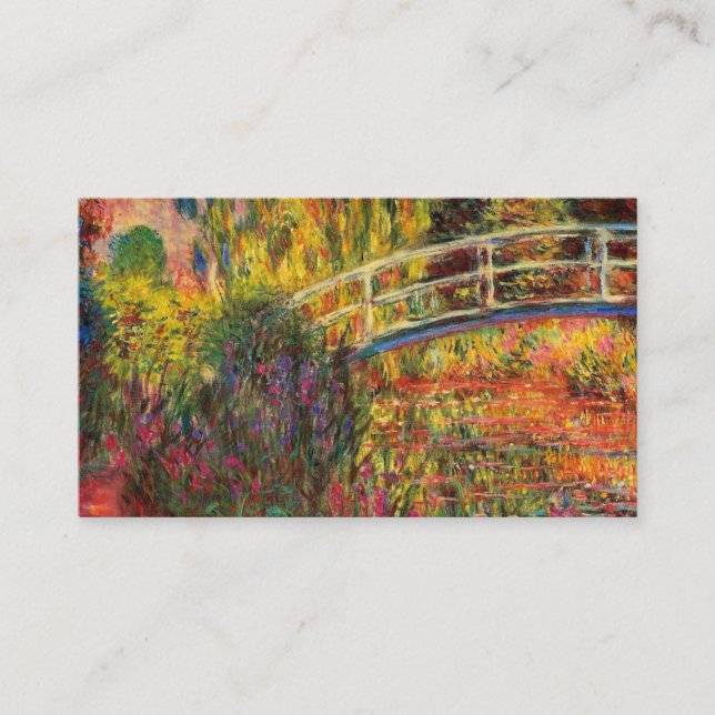 Monet Water Lily Pond and Water Irises Enclosure Card (Front)
