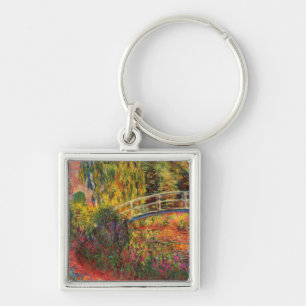 Monet Water Lily Pond and Water Irises Key Ring