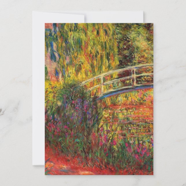 Monet Water Lily Pond and Water Irises Save The Date (Front)