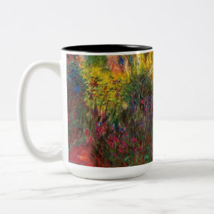 Monet Water Lily Pond and Water Irises Two-Tone Coffee Mug