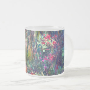 Monet Water Lily Pond Frosted Glass Coffee Mug