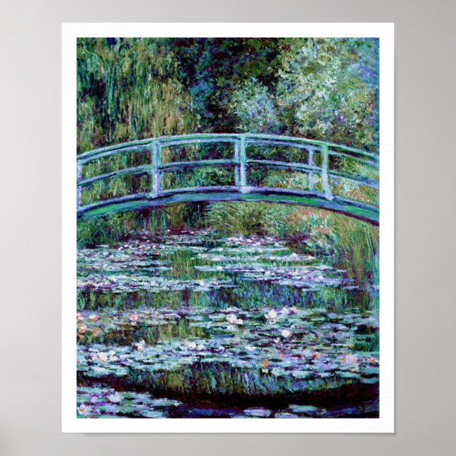 Monet - Water Lily Pond & Japanese Bridge Poster (Front)
