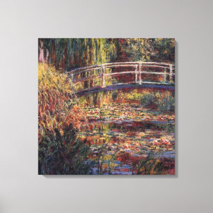 MONET Water Lily Pond Rose Stretched Canvas Print