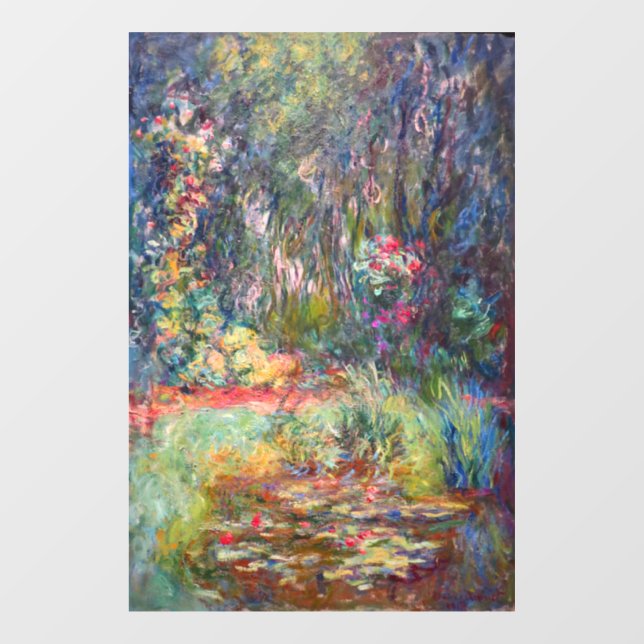 Monet Water Lily Pond Window Cling (Sheet)