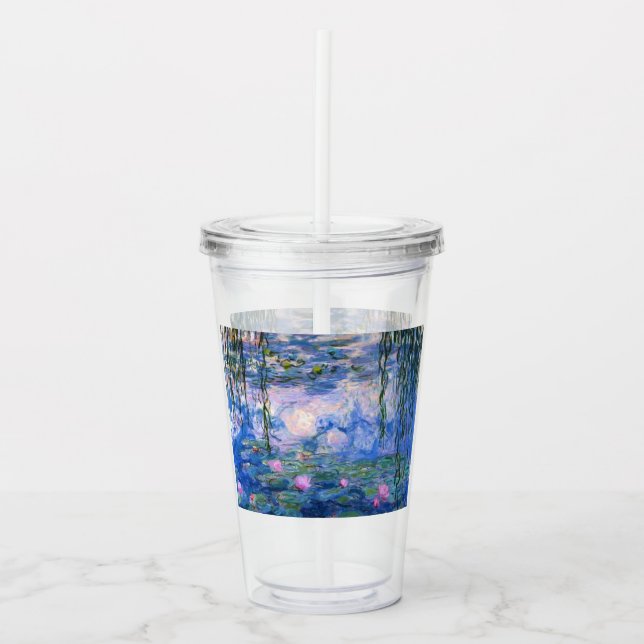 Monet Waterlilies Acrylic Tumbler (Front)