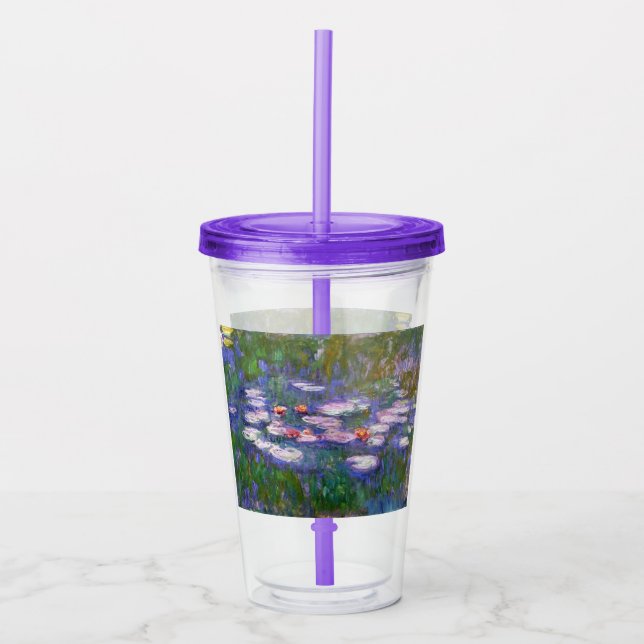 Monet Waterlilies Acrylic Tumbler (Front)
