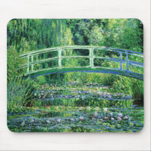 Monet Waterlilies and Japanese Bridge Mousepad