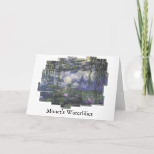 Monet Waterlilies Design Greeting Card