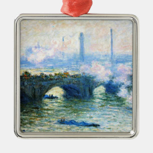 Monet - Waterloo Bridge, London, famous painting, Metal Tree Decoration