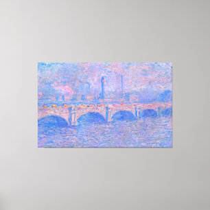 Monet - Waterloo Bridge, Sunlight Effect Canvas Print