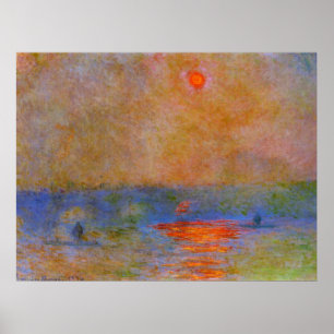 Monet - Waterloo Bridge, Sunlight in the Fog Poster