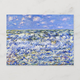 Monet - Waves Breaking, famous artwork Postcard