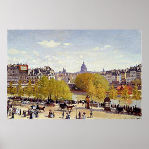 Monet - Wharf of Louvre, Paris, Poster