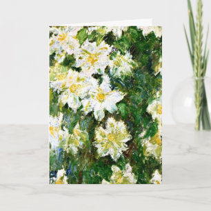 Monet - White Clematis Card