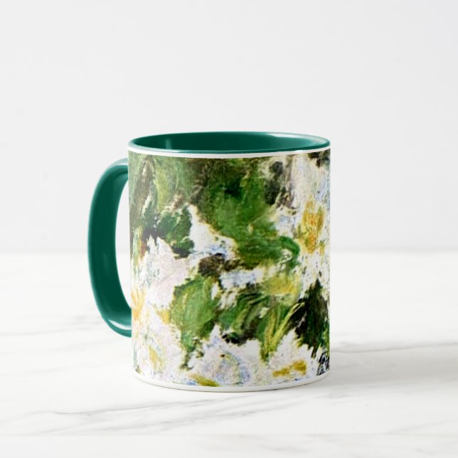Monet - White Clematis, famous floral painting Mug (Front Left)
