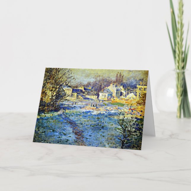 Monet - White Frost, 1875 artwork Card (Front)