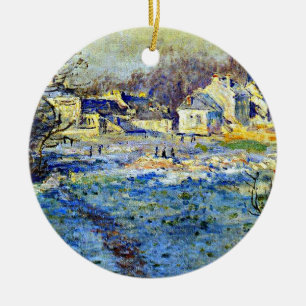 Monet - White Frost Ceramic Tree Decoration