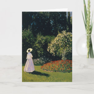 Monet - Woman in Garden Card