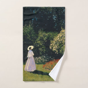Monet - Woman in Garden Hand Towel