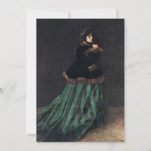 Monet Woman in Green Dress Invitation